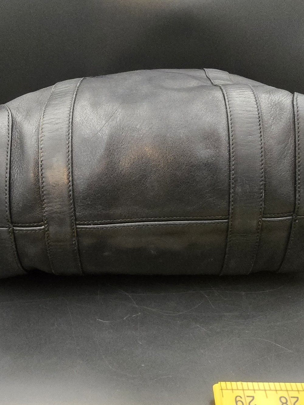 Coach Black Leather Tote with Buckle Straps - Picture 8 of 13